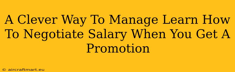 A Clever Way To Manage Learn How To Negotiate Salary When You Get A Promotion