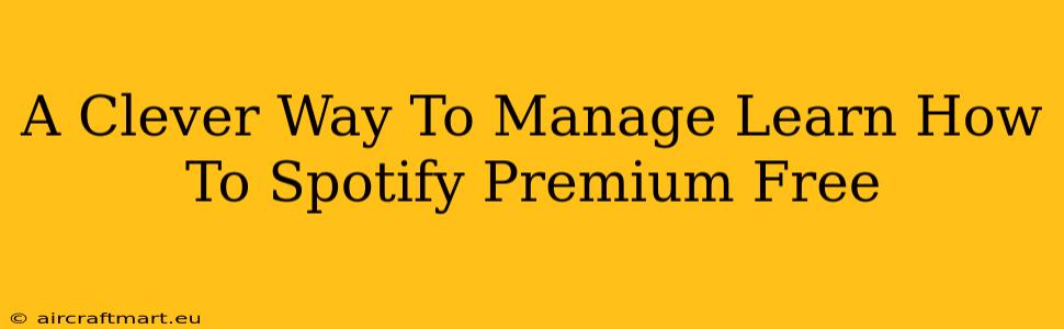 A Clever Way To Manage Learn How To Spotify Premium Free