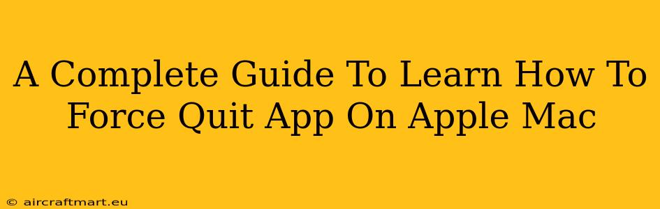 A Complete Guide To Learn How To Force Quit App On Apple Mac