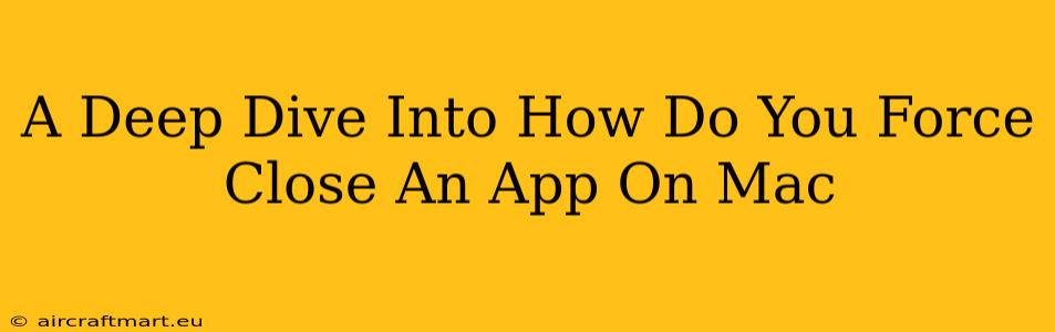 A Deep Dive Into How Do You Force Close An App On Mac