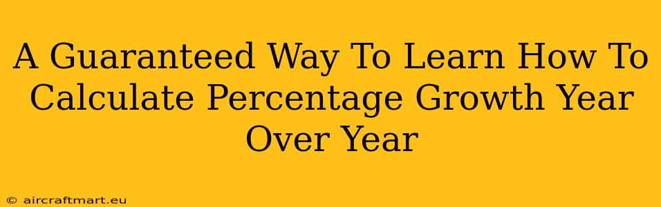 A Guaranteed Way To Learn How To Calculate Percentage Growth Year Over Year