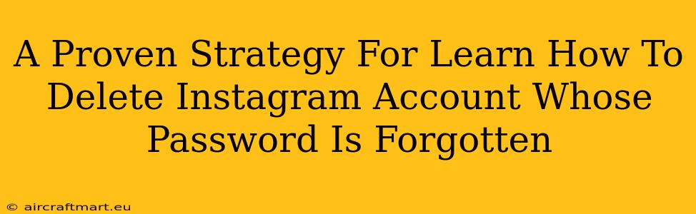 A Proven Strategy For Learn How To Delete Instagram Account Whose Password Is Forgotten