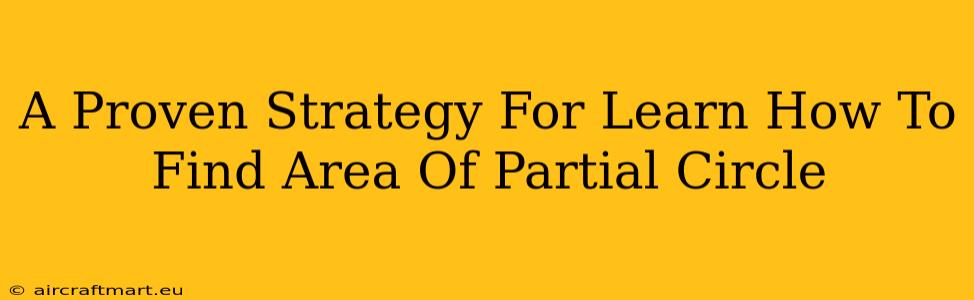 A Proven Strategy For Learn How To Find Area Of Partial Circle