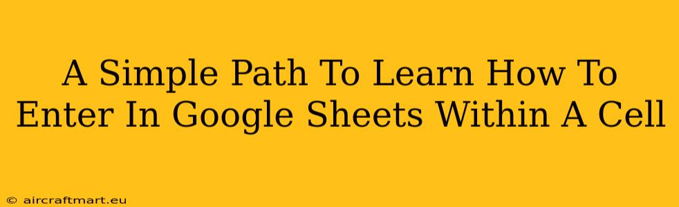 A Simple Path To Learn How To Enter In Google Sheets Within A Cell