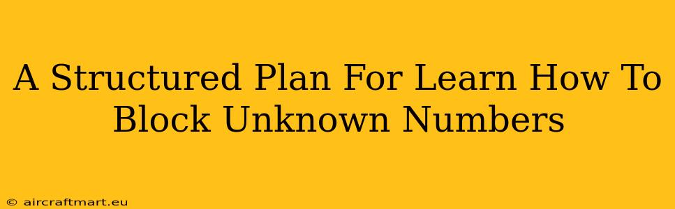 A Structured Plan For Learn How To Block Unknown Numbers