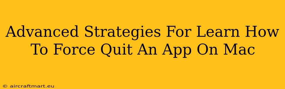 Advanced Strategies For Learn How To Force Quit An App On Mac