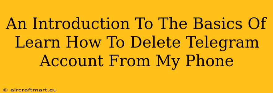 An Introduction To The Basics Of Learn How To Delete Telegram Account From My Phone