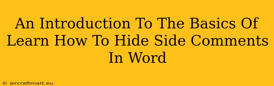 An Introduction To The Basics Of Learn How To Hide Side Comments In Word