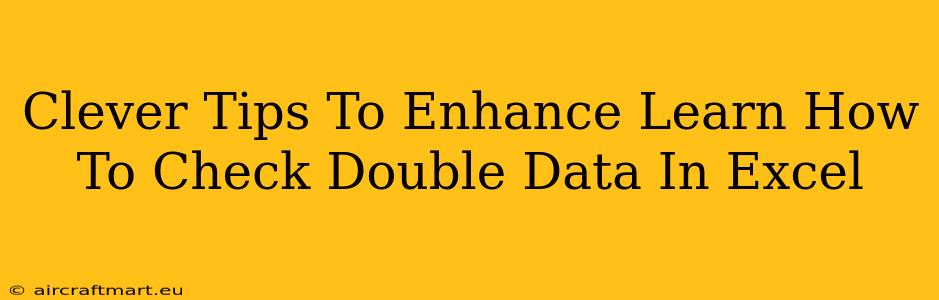 Clever Tips To Enhance Learn How To Check Double Data In Excel