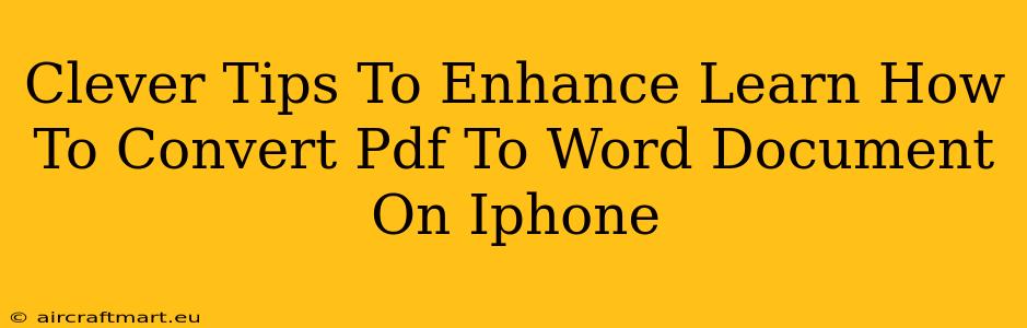 Clever Tips To Enhance Learn How To Convert Pdf To Word Document On Iphone