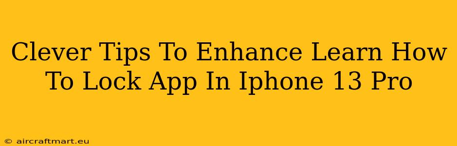 Clever Tips To Enhance Learn How To Lock App In Iphone 13 Pro