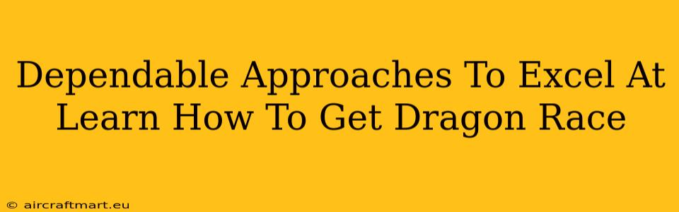 Dependable Approaches To Excel At Learn How To Get Dragon Race