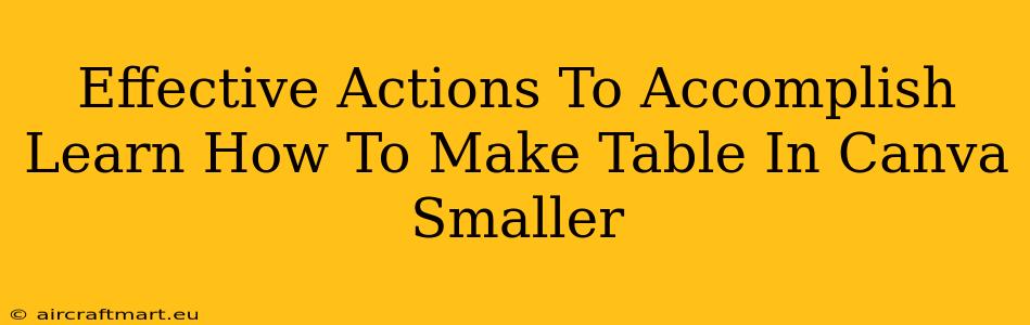 Effective Actions To Accomplish Learn How To Make Table In Canva Smaller