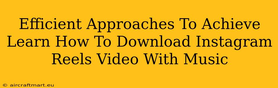 Efficient Approaches To Achieve Learn How To Download Instagram Reels Video With Music