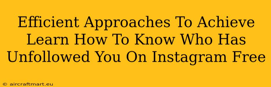 Efficient Approaches To Achieve Learn How To Know Who Has Unfollowed You On Instagram Free