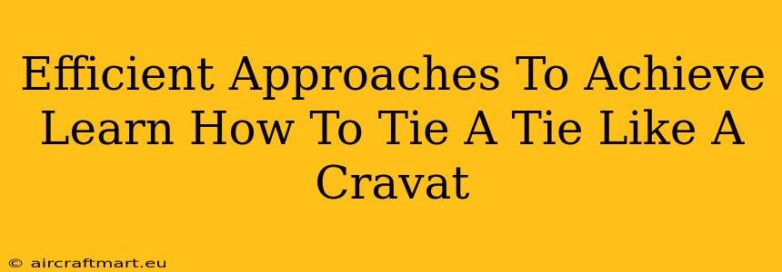 Efficient Approaches To Achieve Learn How To Tie A Tie Like A Cravat