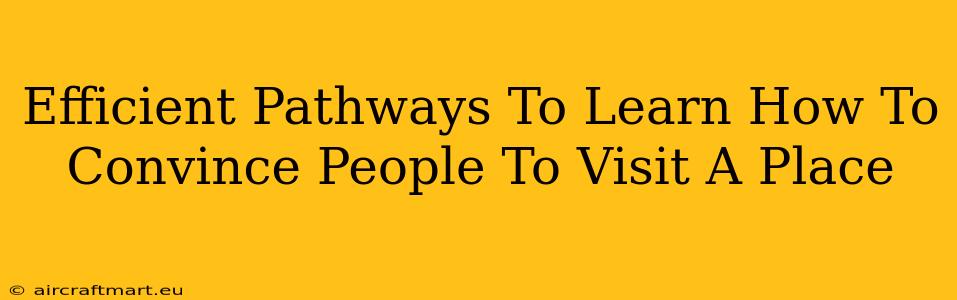 Efficient Pathways To Learn How To Convince People To Visit A Place