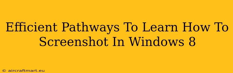 Efficient Pathways To Learn How To Screenshot In Windows 8