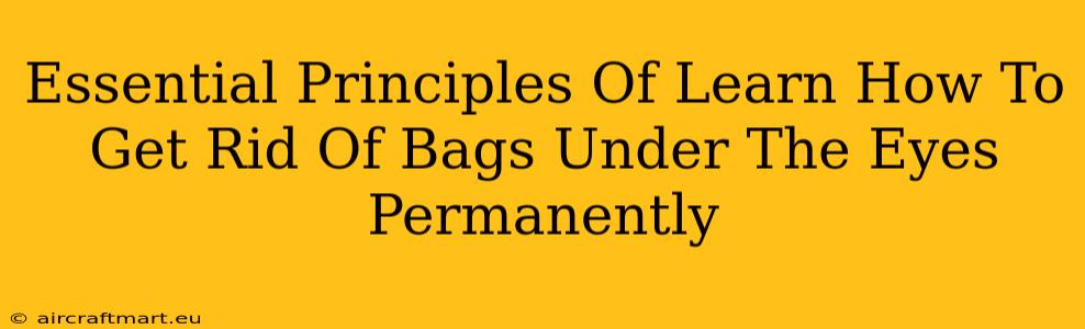 Essential Principles Of Learn How To Get Rid Of Bags Under The Eyes Permanently