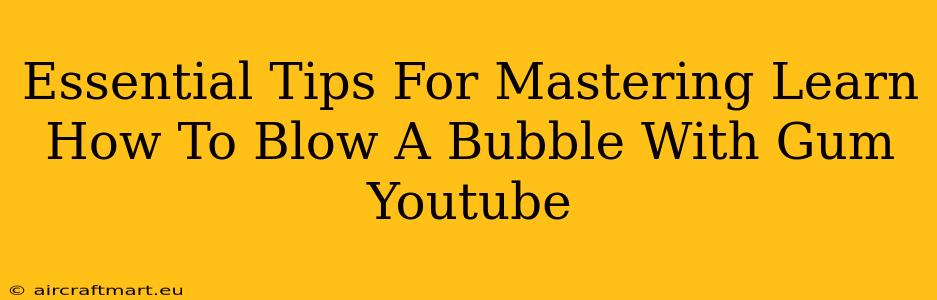 Essential Tips For Mastering Learn How To Blow A Bubble With Gum Youtube