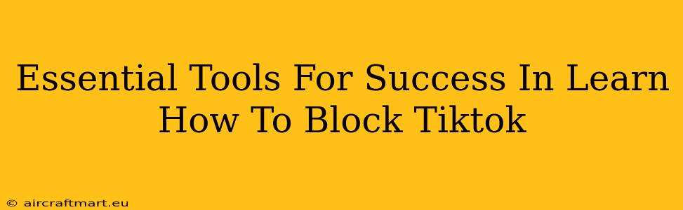 Essential Tools For Success In Learn How To Block Tiktok