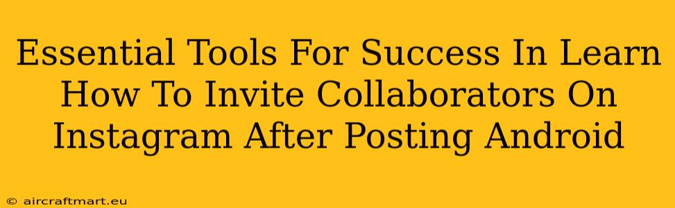 Essential Tools For Success In Learn How To Invite Collaborators On Instagram After Posting Android