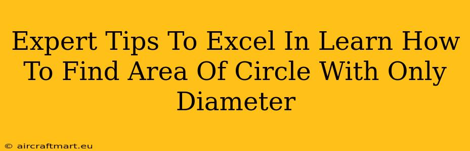 Expert Tips To Excel In Learn How To Find Area Of Circle With Only Diameter