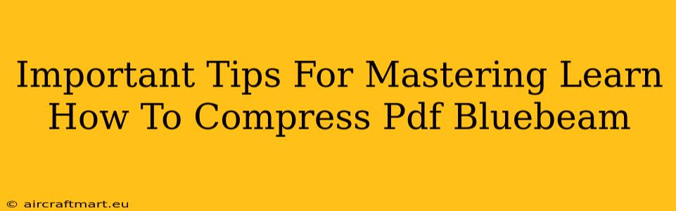 Important Tips For Mastering Learn How To Compress Pdf Bluebeam