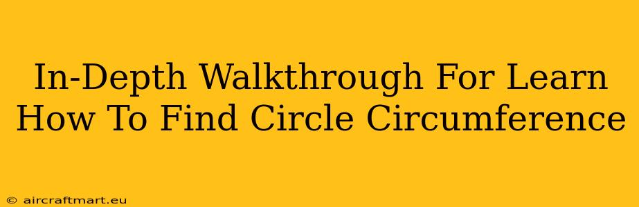 In-Depth Walkthrough For Learn How To Find Circle Circumference