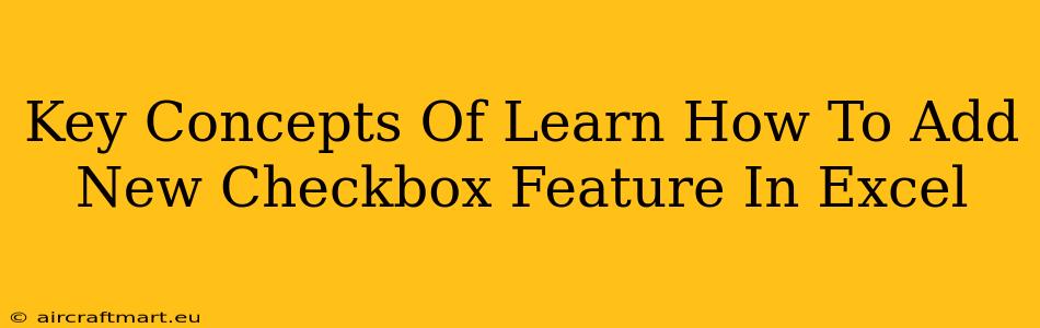 Key Concepts Of Learn How To Add New Checkbox Feature In Excel