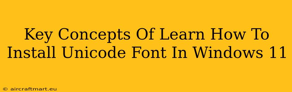 Key Concepts Of Learn How To Install Unicode Font In Windows 11