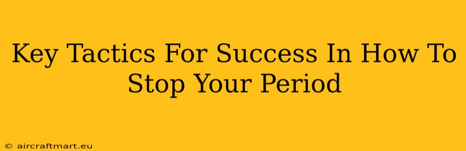 Key Tactics For Success In How To Stop Your Period