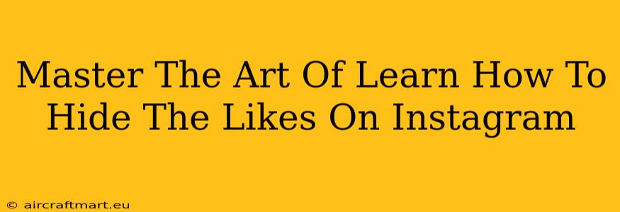 Master The Art Of Learn How To Hide The Likes On Instagram