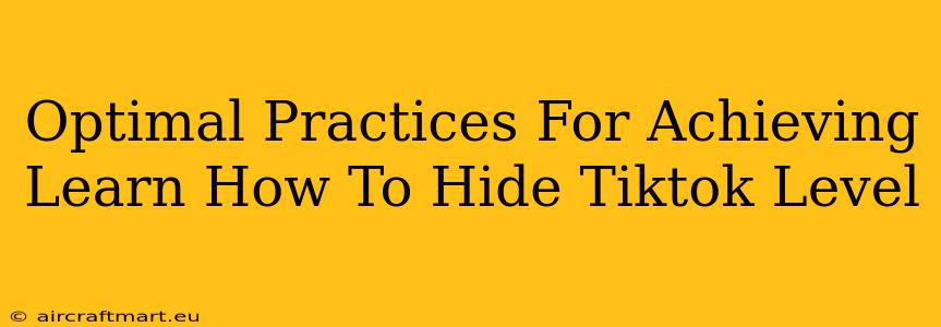 Optimal Practices For Achieving Learn How To Hide Tiktok Level