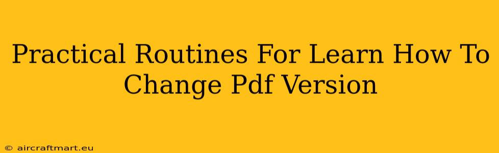 Practical Routines For Learn How To Change Pdf Version