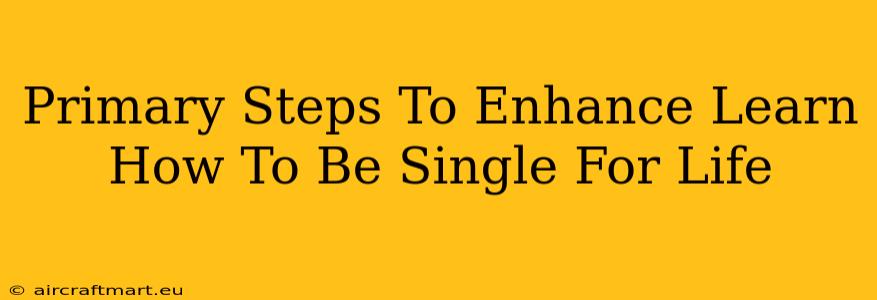 Primary Steps To Enhance Learn How To Be Single For Life