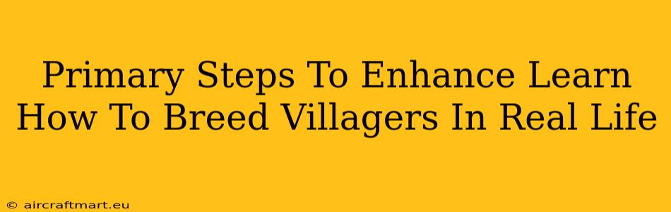 Primary Steps To Enhance Learn How To Breed Villagers In Real Life