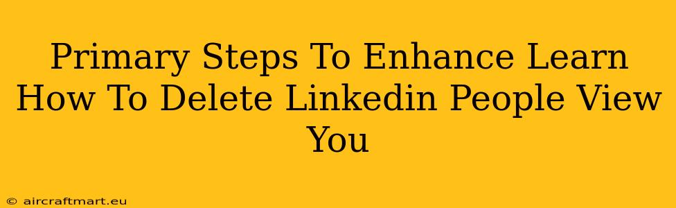 Primary Steps To Enhance Learn How To Delete Linkedin People View You