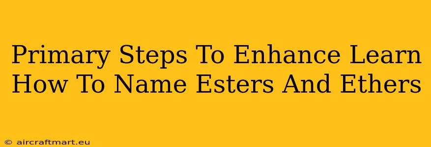 Primary Steps To Enhance Learn How To Name Esters And Ethers