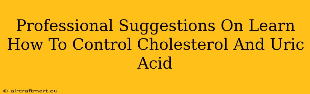 Professional Suggestions On Learn How To Control Cholesterol And Uric Acid