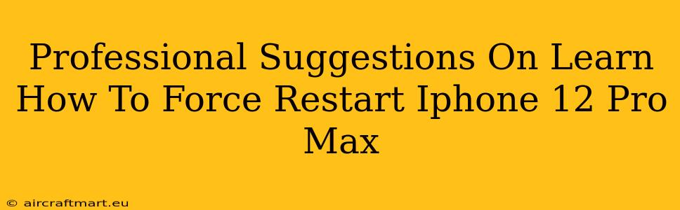 Professional Suggestions On Learn How To Force Restart Iphone 12 Pro Max