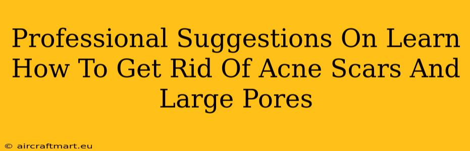 Professional Suggestions On Learn How To Get Rid Of Acne Scars And Large Pores