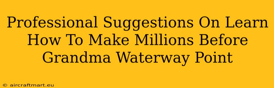 Professional Suggestions On Learn How To Make Millions Before Grandma Waterway Point