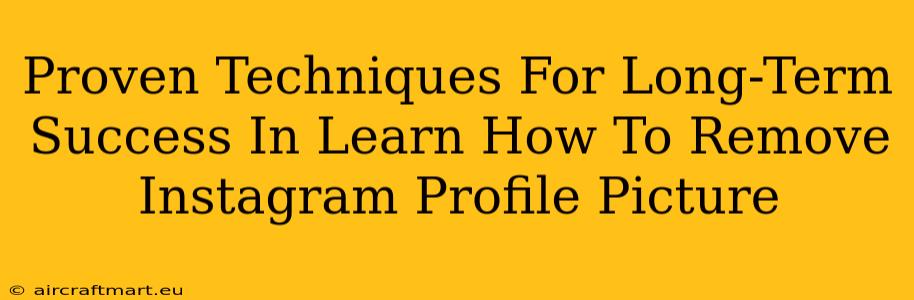 Proven Techniques For Long-Term Success In Learn How To Remove Instagram Profile Picture