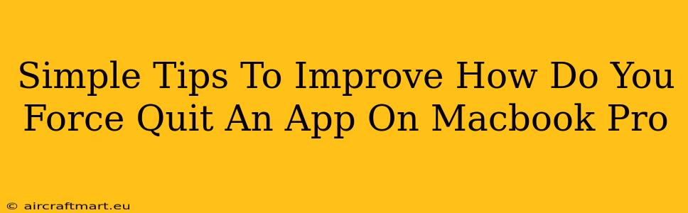 Simple Tips To Improve How Do You Force Quit An App On Macbook Pro