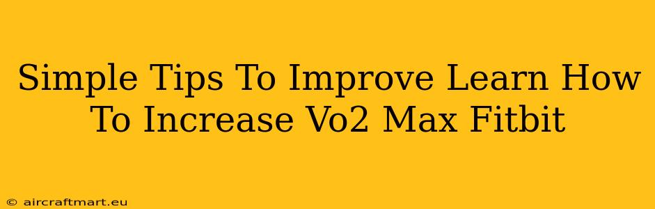 Simple Tips To Improve Learn How To Increase Vo2 Max Fitbit