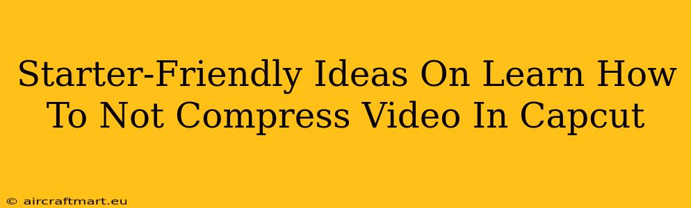 Starter-Friendly Ideas On Learn How To Not Compress Video In Capcut