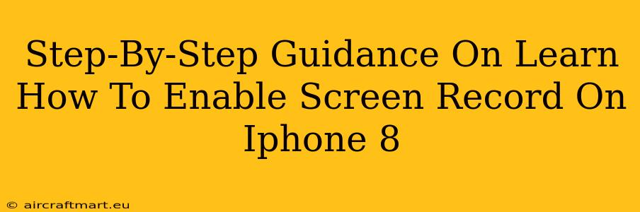 Step-By-Step Guidance On Learn How To Enable Screen Record On Iphone 8