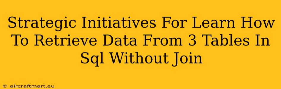 Strategic Initiatives For Learn How To Retrieve Data From 3 Tables In Sql Without Join