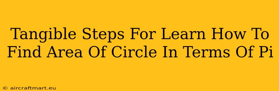 Tangible Steps For Learn How To Find Area Of Circle In Terms Of Pi